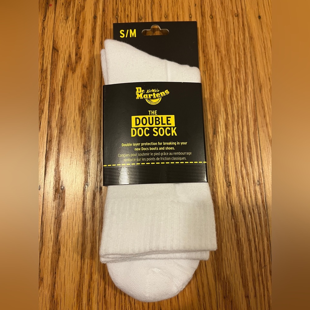 1 pair Dr. Martens The Double Doc Soc S/M White